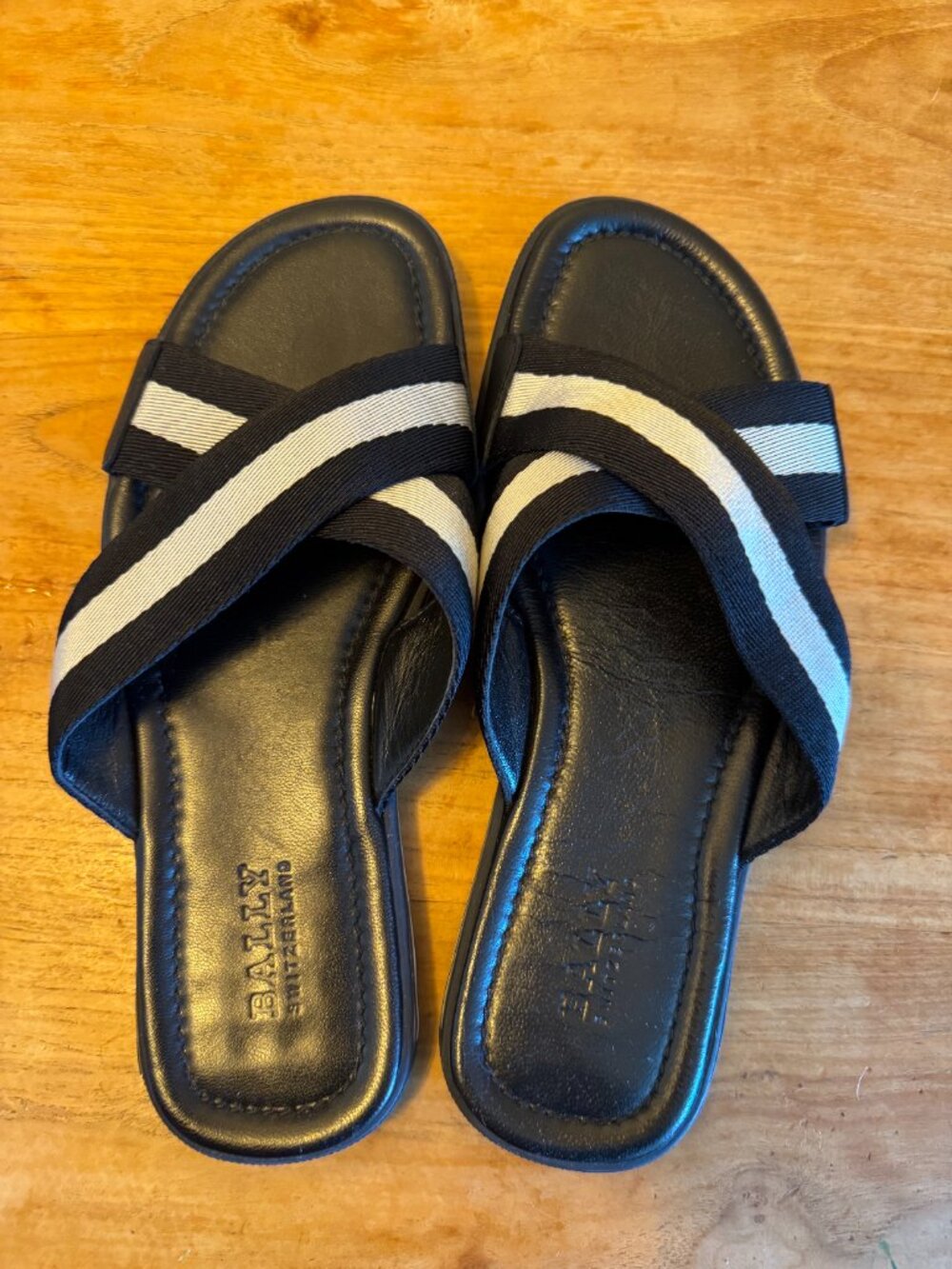 Bally's cross strap Sasha black and grey sandal men
